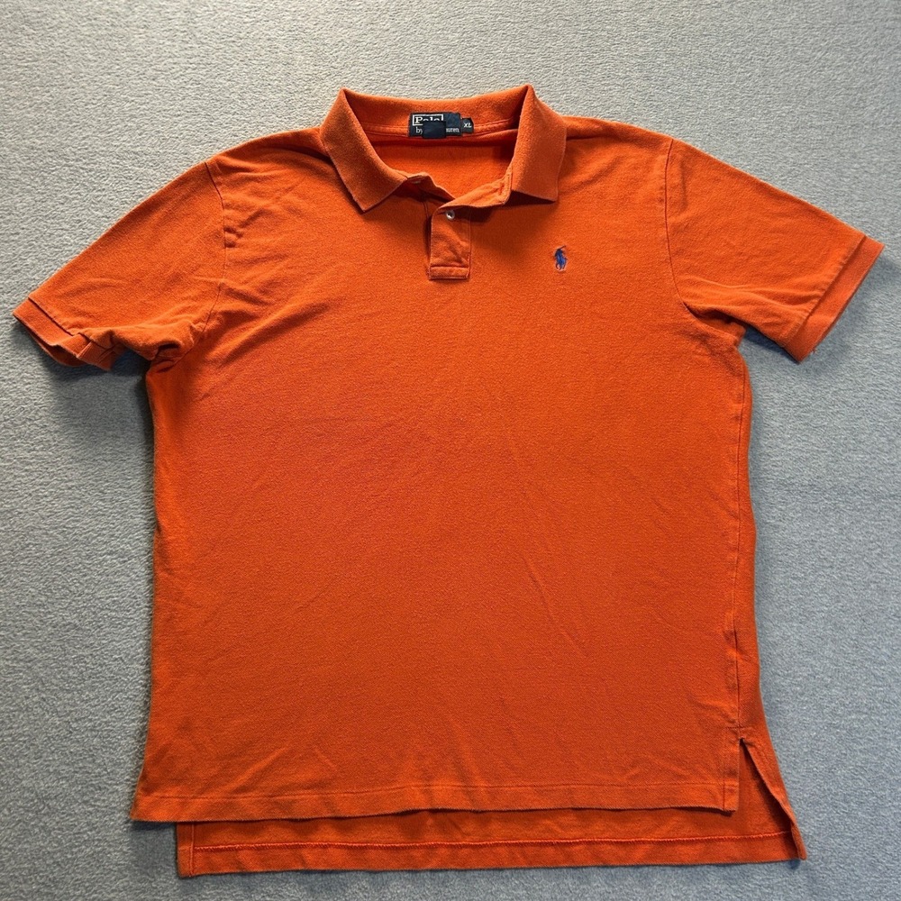 Polo Ralph Lauren Polo Shirt Mens XL Burnt Orange 100% Cotton Blue Pony Logo